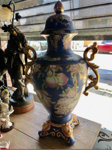 Imagen 7 de 10 de Antiguo Jarrón Ánfora De Porcelana 64 Cm