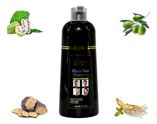 Shampoo Matizante Cabello Negro Cubre Canas Tinte 400ml