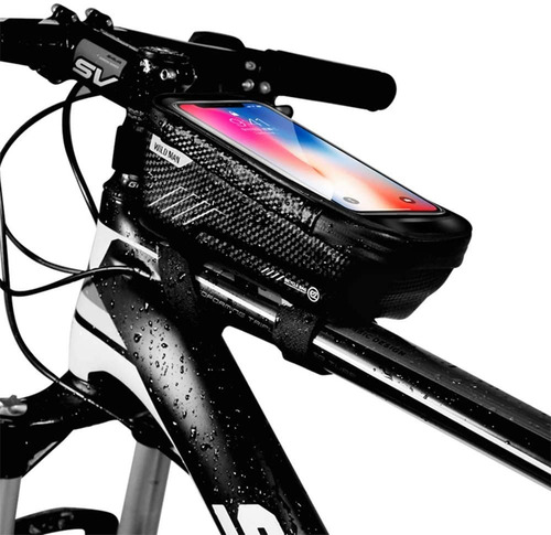 Imagen 1 de 7 de Bolsa De Bicicleta Impermeable Con Caja De Pantalla Táctil