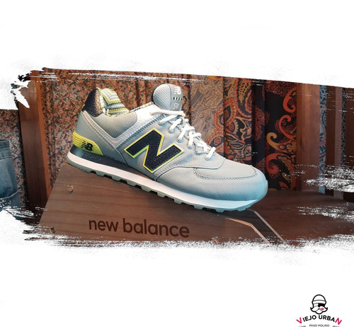 Championes New Balance 574 Sbe Gris/yellow Neon