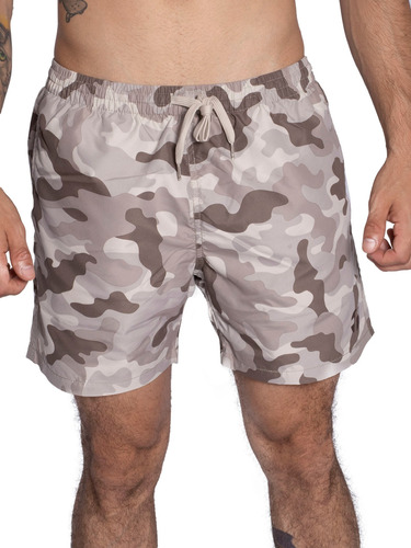 Short De Baño Topper Slim Hombre Moda Beige