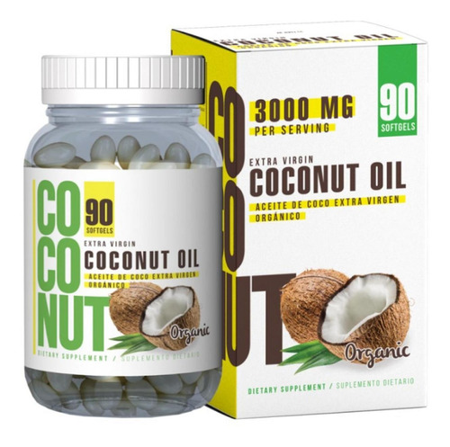 Aceite Orgánico De Coco 1000 Mg X 90 Soft - Healthy America