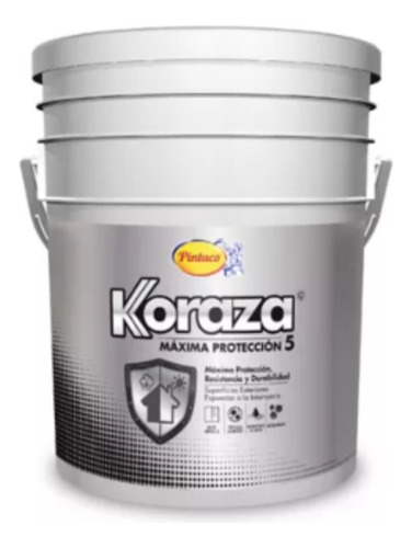 Pintura Vinilo Koraza Premium Exterior Blanco Cubeta De 5gl