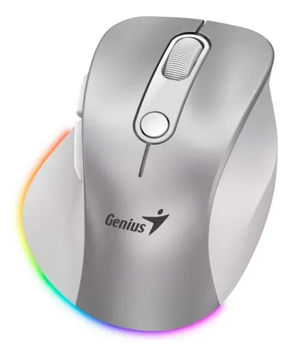 Mouse Inalámbrico Genius Ergo 9000s Pro Plateado Plateado