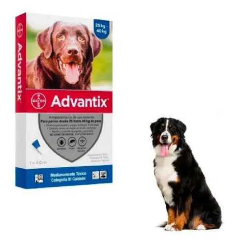 Advantix Pipeta Antipulgas Y Garrapatas Perros 25-40 Kg