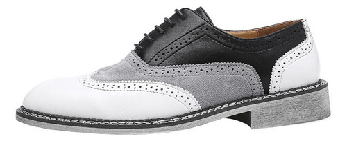 Zapatos Brogue Cuero Bloques Que Realzan El Estilo Business