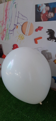 Globo 42 Centimetros Redondo Qualatex Color Blanco 250 Unid.