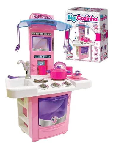Cocina infantil Big Star: microondas, horno y fregadero, 68 cm
