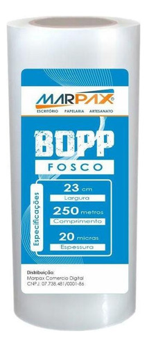 Bopp Fosco Bobina Para Laminação A4 Oficio 23cmx250m 01un