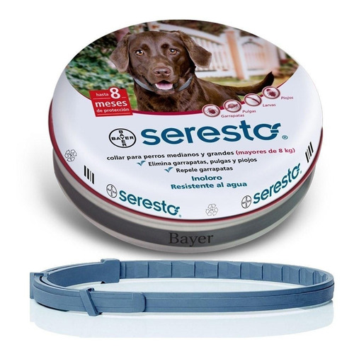 Imagen 2 de 2 de Seresto Gde Collar Antipulgas Y Garrapatas 8 Meses Protec.