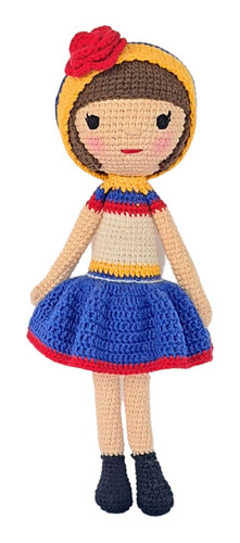 Muñeca Venezuela Moderna  Amigurumi Tejido Crochet