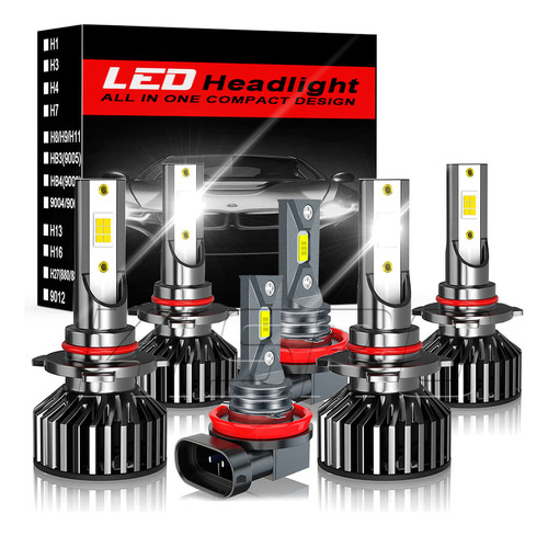 9005 9006 H11 Para Honda Kit De Faros Led 60000lm Canbus