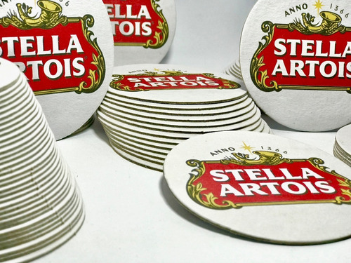 Bolacha De Chopp Stella Artois 250 Peças Papelão Tipo Brahma