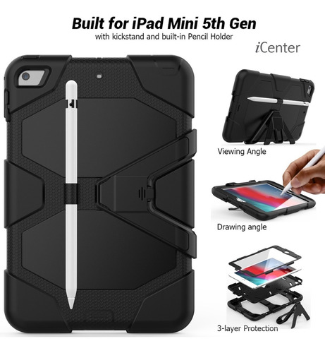 Estuche Antigolpes iPad Mini 5 Survivor 3 Capas + Base