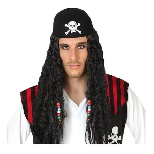 Peluca De Pirata Jack Sparrow Cotillón Disfraz.