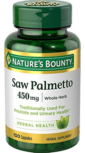 Nature's Bounty Saw Palmetto 450 Mg 100 Cápsulas