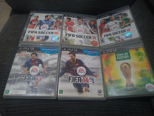 Jogos Ps3 Futebol Fifa 2010 11 12 13 14 E Copa Do Mundo 2014 (Usado)