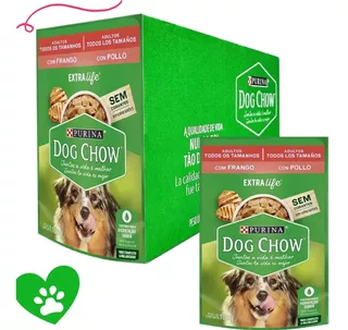 Caixa 15 Sachês Purina Dog Chow Cães Adul Sabor Frango 100g