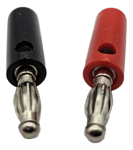 Plug Banana - Rojo Y Negro 4 Mm ( 60 Piezas, 30 C/u )