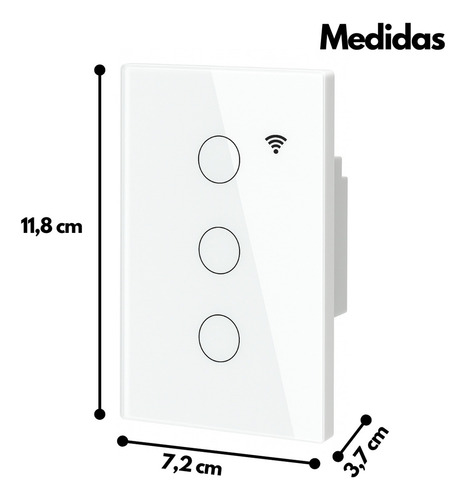 Interruptor Inteligente Wifi Touch Smart 3 Botoes Digital