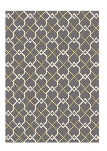 Tapete Para Sala Estampado Cafe Camello Gris 1.20x1.60mt
