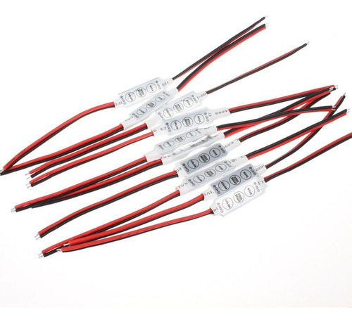 10pcs Mini 3 Clave Atenuador Controlador De Tira De Luces De