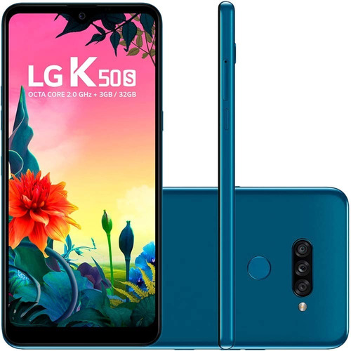 Smartphone LG K50s 32gb 4g Octa-core 3gb Ram Tela 6,5 Azul