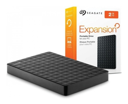 Hd Externo Portátil Seagate Expansion Portable 2tb Usb 3.0 Cor Preto