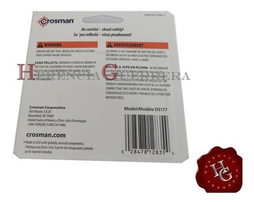 Imagen 5 de 7 de Balines Crosman Premier Destroyer 4.5mm 250 Tiro Caza Plagas