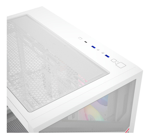 Gabinete Xyz Qubex White 4 Fans Arg Controller Dual Chamber Usb C