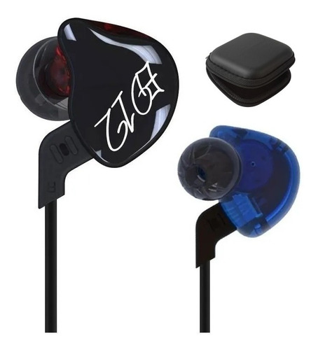 Audífonos in-ear KZ ED12 azul y rojo