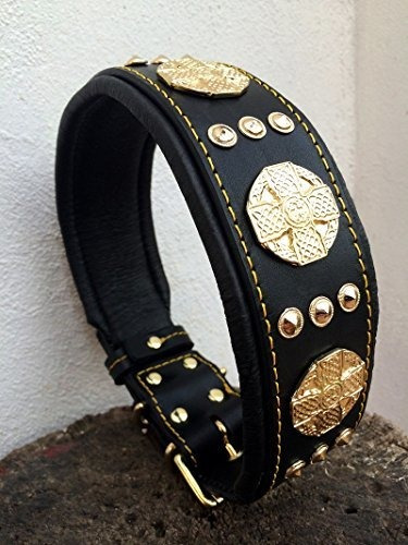 Imagen 4 de 8 de Máximo Bestia Cuero Auténtico Collar De Perro, Razas Grandes