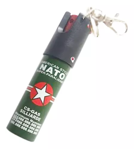  Estuche de spray de pimienta con llavero – Funda de cuero  sintético para defensa personal de gas pimienta