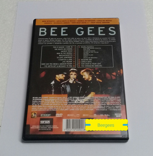 Dvd Beegees -live By Request - 2001 (Usado)