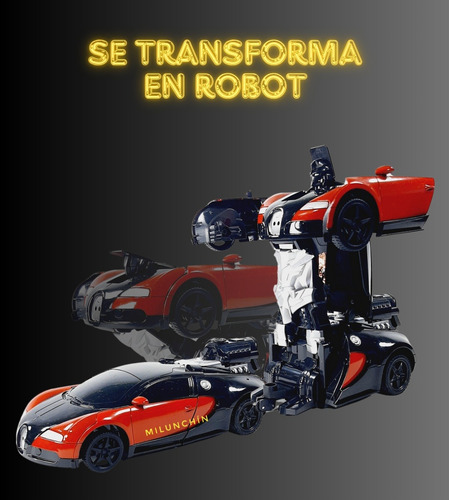 Auto Transformer C/control Luces Lanza Humo C/usb Modo Baile Rojo/azul Transformers