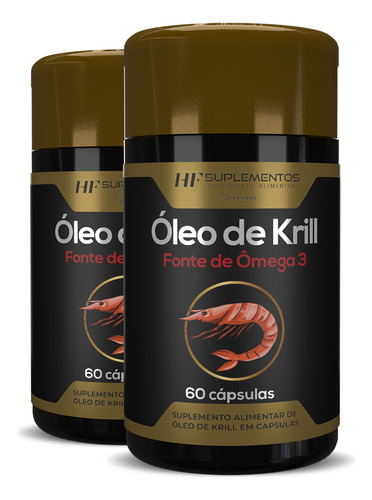 2x Óleo De Krill 60caps 750mg Hf Suplements