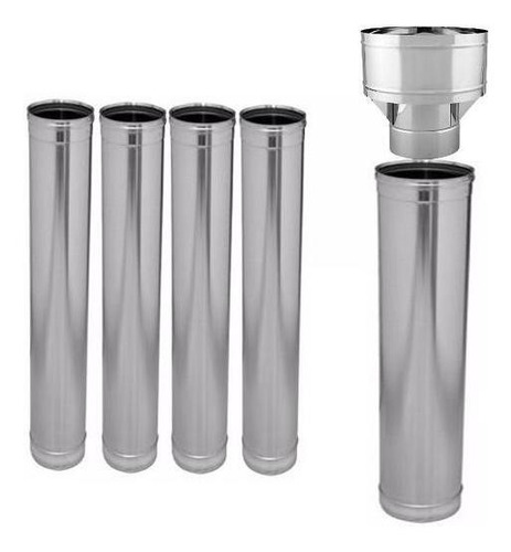 Kit Caños Acero Inox. Para Estufa Tromen Eco Del Sur