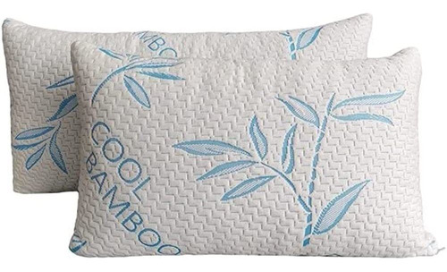 Paquete De 2 Almohadas De Bambú Tamaño Queen Para Dormir, Al