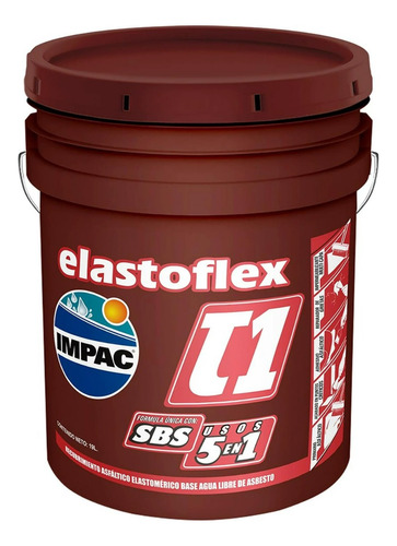 Impac Elastoflex Impermeabilizante Asfaltico Base Agua 19 L.