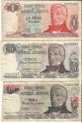 Pesos Argentinos Billetes Papel Moneda
