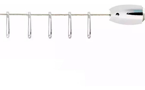 Imagen 5 de 9 de Tensor Para Cortina De Baño Veiga - Modelo Oslo Cromado