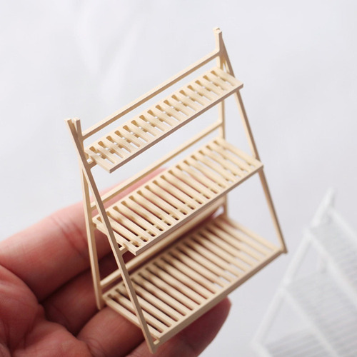 2 X 1/12 Dollhouse Flower Stand Display Rack Para Mini