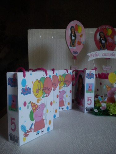 Imagen 5 de 5 de 12 Bolsitas De Papel De Pepa Pig