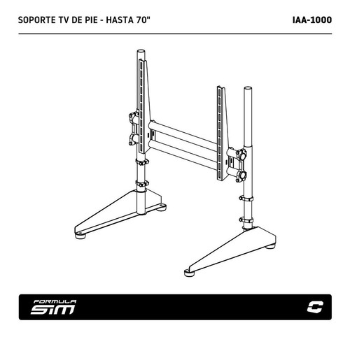 Imagen 3 de 10 de Soporte Tv 19 A 70 Monitor Sim Formula Sim Collino A12