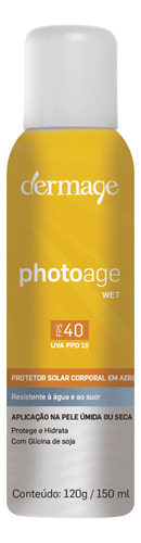 Dermage Photoage Wet Fps40 - Protetor Solar Spray 120g