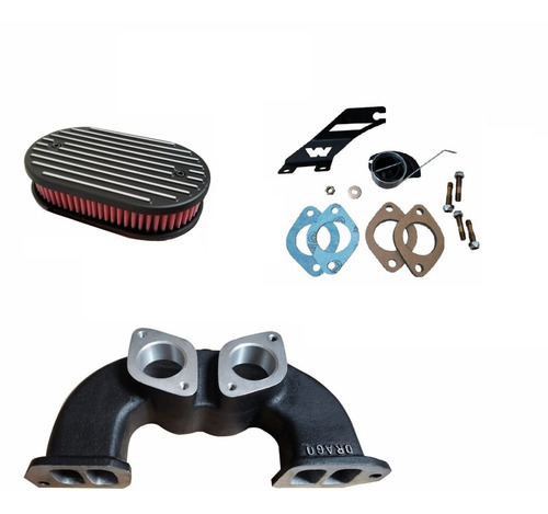 Imagem 1 de 1 de Coletor Drago P/ Weber 40 Opala Alcool 4 Cc - Completo