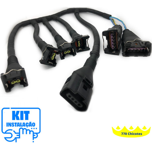 Chicote Bico Injetor Gol 1.8 Mi Ap 97 A 02 Com Capa
