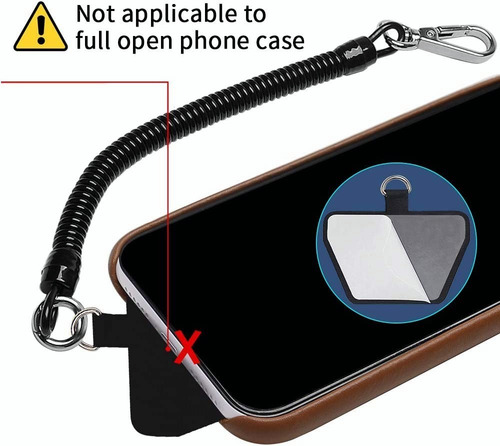 Correa Ajustable Para Celular Teléfono Con Gancho Negro