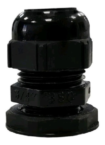 Prensacable Plastico 3/4 Rosca Electrica Negro Conextube