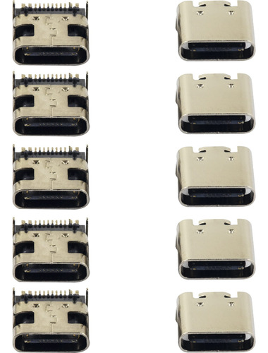 10 Unids Usb Tipo C Hembra Socket 16pins Soldadura